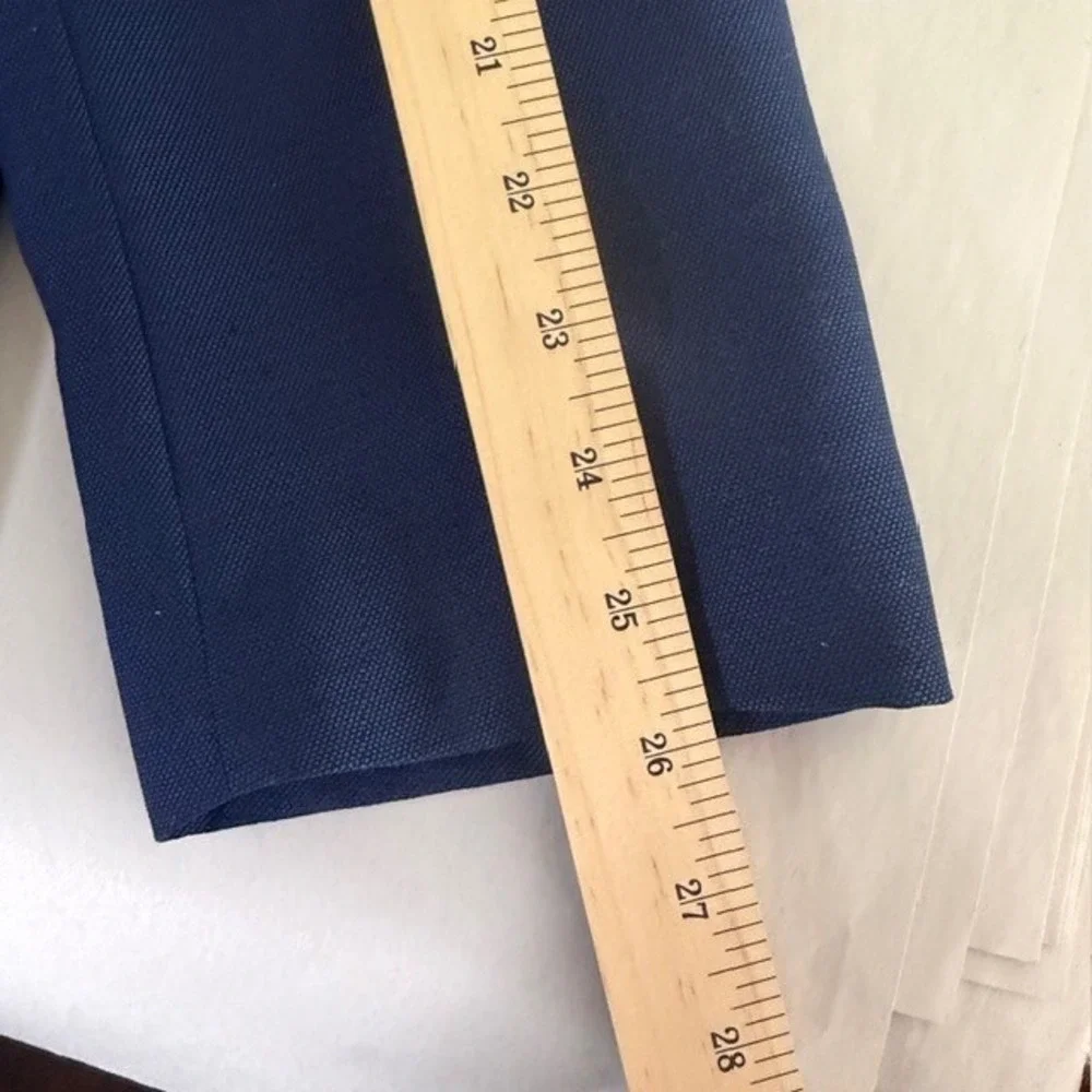 Calvin Klein Mens Blue 100% Wool Extreme Slim‎ Fit Blazer Sport Coat 46L RN90736